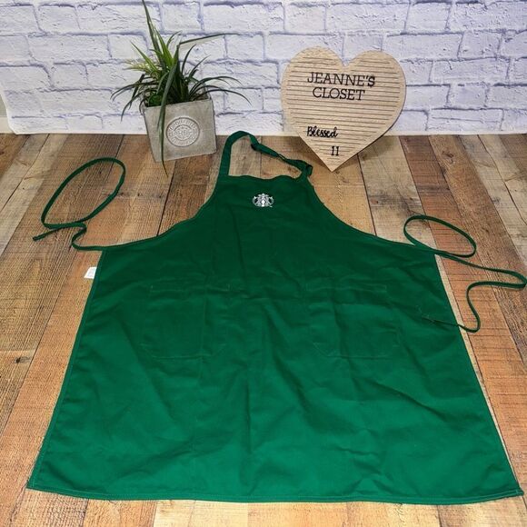 STARBUCKS Coffee Barista Green Apron Employee Uniform. - Picture 6 of 6